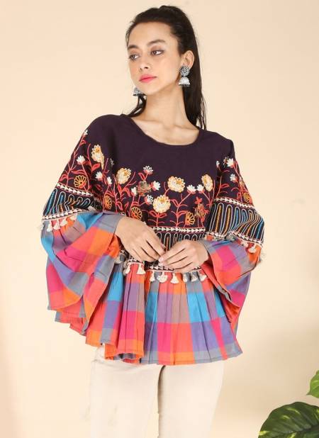 Multi Colour MESMORA RANGEELA RE Fancy Party Wear Embroidered Top Collection 1217